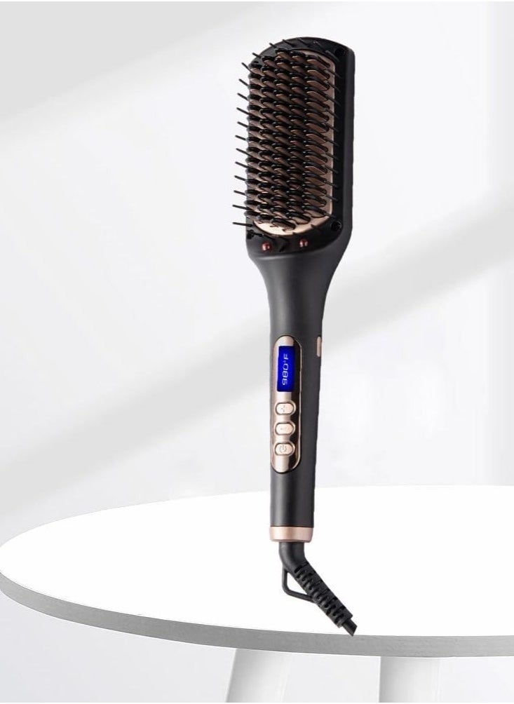 سوكاني - فرشاة شعر سوكانى 980F درجه SK-1917،استخدام آمن قد تكون مجهزة بتقنيات تحمي الشعر من التلف وتقليل مخاطر الإصابة بسبب درجات الحرارة العالية.درجة حرارة عالية:* تصل إلى 980 درجة فهرنهايت، مما يجعلها فعّالة في تصفيف الشعر وتسريع عملية التحميل.أسود - Image 1
