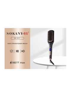 سوكاني فرشاة شعر سوكانى 980F درجه SK-1917،استخدام آمن قد تكون مجهزة بتقنيات تحمي الشعر من التلف وتقليل مخاطر الإصابة بسبب درجات الحرارة العالية.درجة حرارة عالية:* تصل إلى 980 درجة فهرنهايت، مما يجعلها فعّالة في تصفيف الشعر وتسريع عملية التحميل.أسود  - Image 4