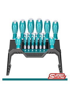 TOTAL 14 Pcs Screwdriver and Precision Screwdriver Set THT250614