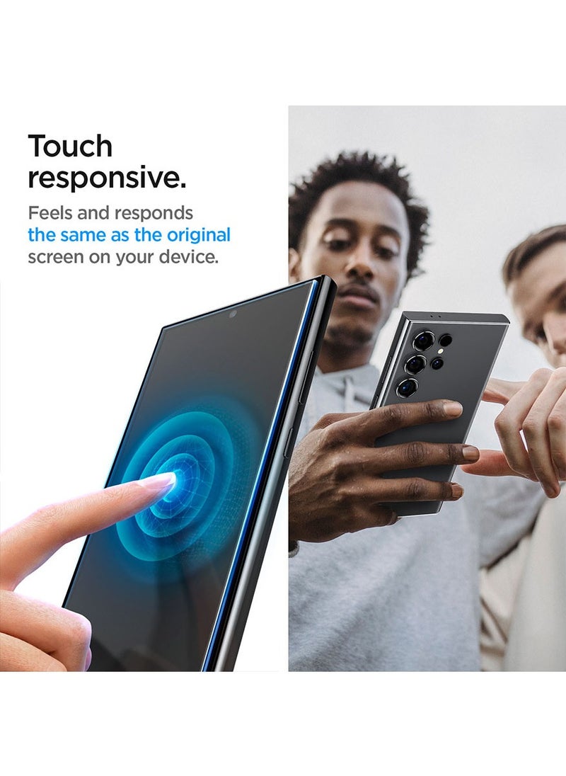Spigen - Glastr Ez Fit HD for Samsung Galaxy S24 ULTRA Tempered Glass Screen Protector [2 Pack] with Easy Install Tray - Image 1