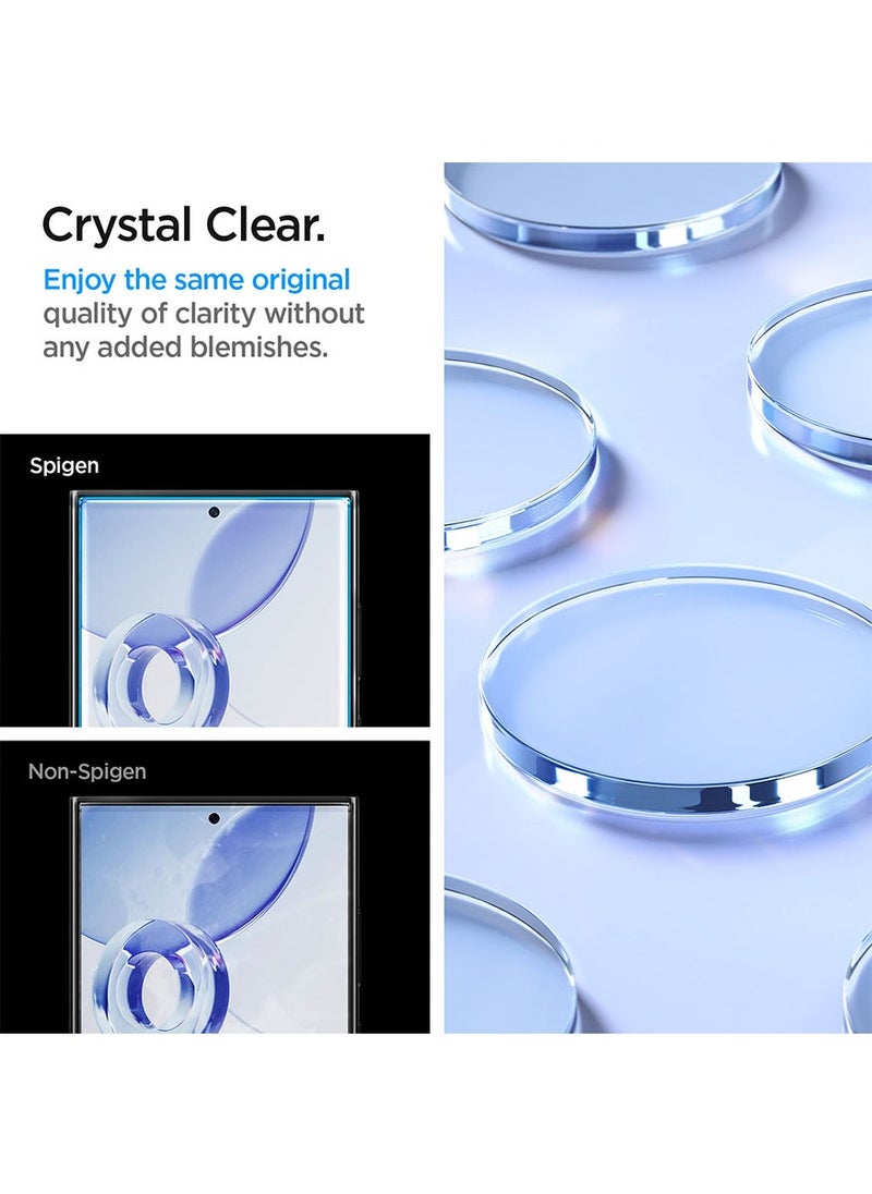 Spigen - Glastr Ez Fit HD for Samsung Galaxy S24 ULTRA Tempered Glass Screen Protector [2 Pack] with Easy Install Tray - Image 1