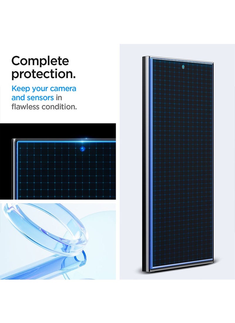 Spigen - Glastr Ez Fit HD for Samsung Galaxy S24 ULTRA Tempered Glass Screen Protector [2 Pack] with Easy Install Tray - Image 1