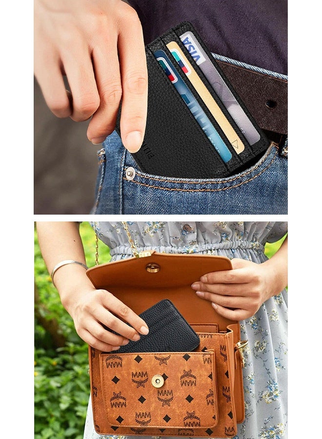 Baellerry Card Holder Wallet Slim Minimalist Leather, Card Holder Men's Leather Wallet, Stylish, Perfect for Daily Use and Travel Convenience - Image 4