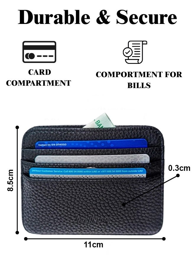 Baellerry Card Holder Wallet Slim Minimalist Leather, Card Holder Men's Leather Wallet, Stylish, Perfect for Daily Use and Travel Convenience - Image 5