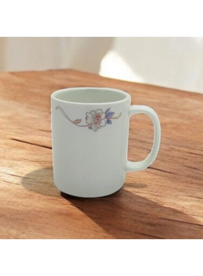 AKDC 400ML Mug Ceramic  Flower White Tea Coffee Mug - Image 2