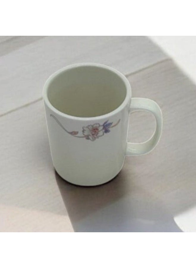 AKDC 400ML Mug Ceramic  Flower White Tea Coffee Mug - Image 1