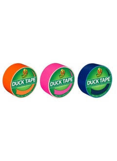 Duck Brand Duct Tape Color Trends Bold Combo 3Pack Orange Pink And Blue 50 Yards Total  - Image 1