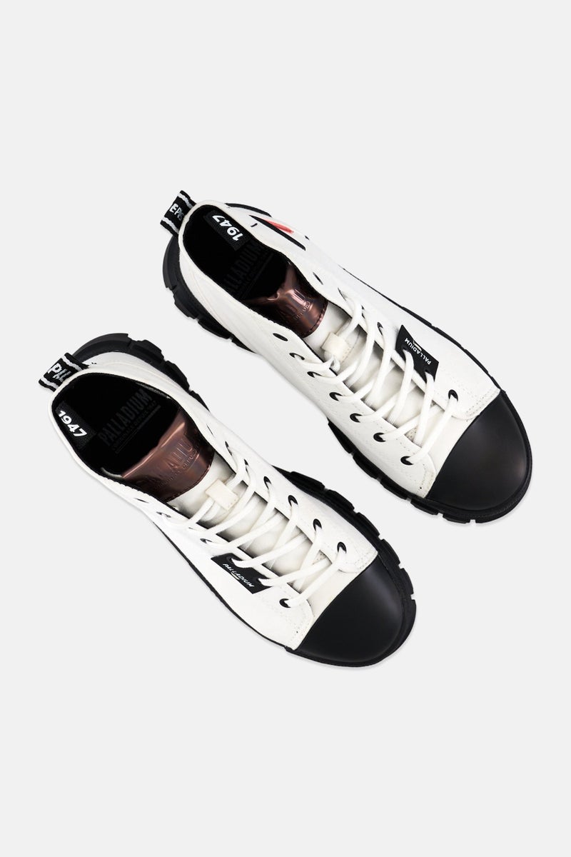 PALLADIUM حذاء كاحل نسائي ريفولت هاي تي إكس مزود بأربطة، أبيض - Image 4
