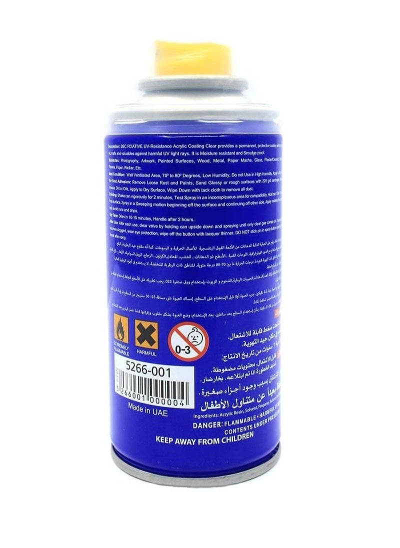SBC Fixative UV-Resistance Acrylic Coating Spray 180ml  - Image 3