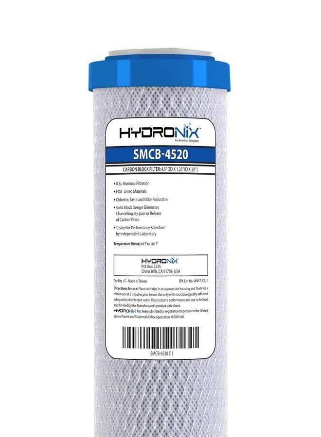 Hydronix SMCB-4520 NSF Coconut Carbon Block Cyst Water Filter, 4.5" x 20" - 0.5 Micron - Image 2