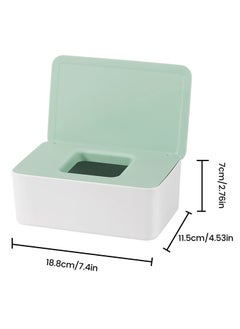 SYOSI Wet Wipes Dispenser Box, SYOSI Toilet Wipes Dispenser Box, Dry Wet Tissue Paper Case Holder, Tissue Storage Box Case with Lid Dustproof for Home Office  - Image 2