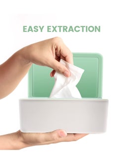 SYOSI Wet Wipes Dispenser Box, SYOSI Toilet Wipes Dispenser Box, Dry Wet Tissue Paper Case Holder, Tissue Storage Box Case with Lid Dustproof for Home Office  - Image 4
