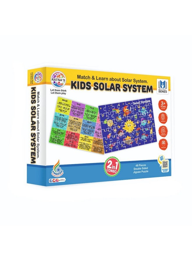 Ratna's Kids Solar System Jigsaw 2 in 1 Combo 48 Pieces Double Sided Jigsaw Puzzle Educational Toys for Kids 3+ Years - Image 1