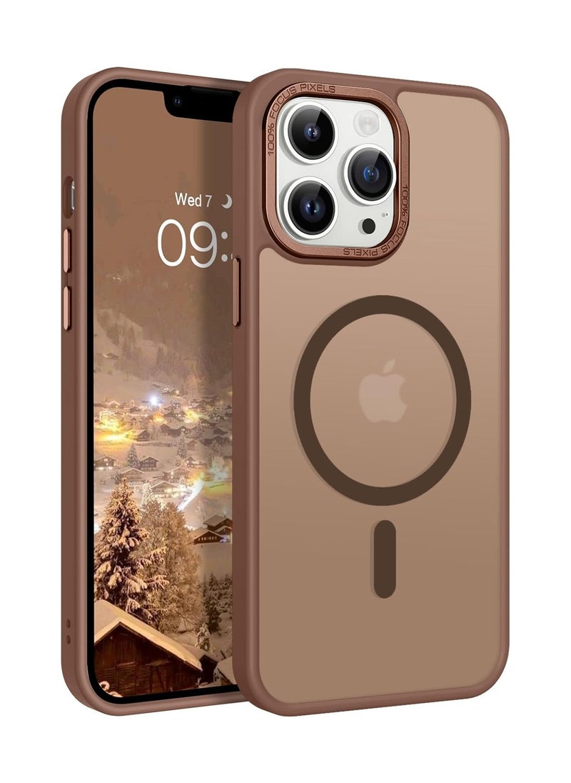 Denx - Magnetic Case for iPhone 15 Pro [Shockproof & Slim] Matte Hard Back Cover with high-Grade Protection | Desert Titanium - Image 1