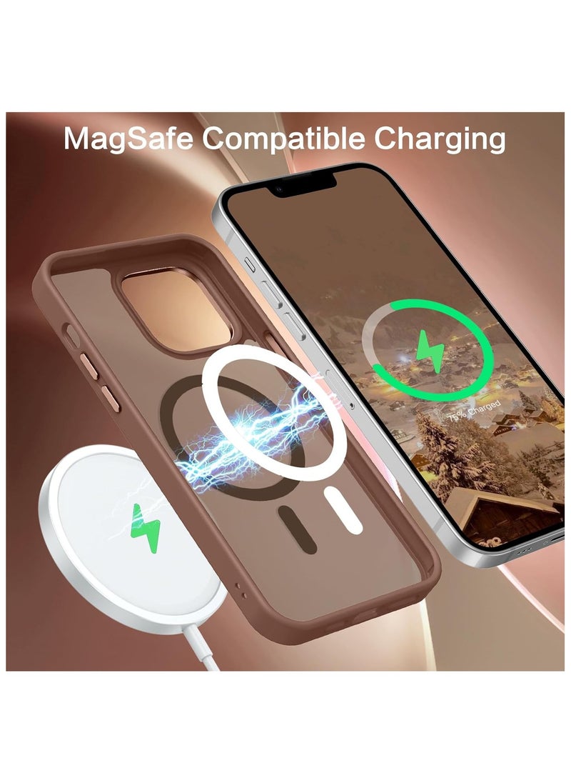 Denx - Magnetic Case for iPhone 15 Pro [Shockproof & Slim] Matte Hard Back Cover with high-Grade Protection | Desert Titanium - Image 1