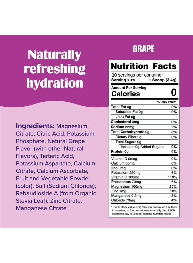 Ultima Replenisher Daily Electrolyte Drink Mix – Grape, 30 Servings – Hydration Powder with 6 Key Electrolytes & Trace Minerals – Keto Friendly, Vegan, Non- GMO & Sugar-Free Electrolyte Powder  - Image 4