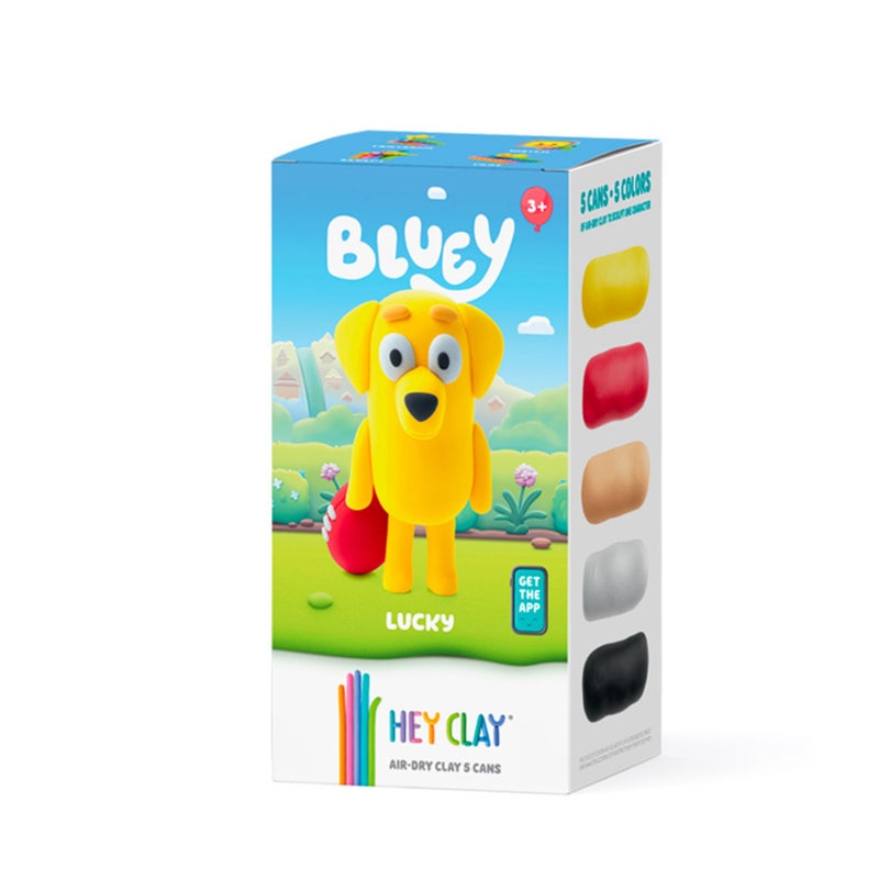 Hey Clay - LUCKY. Colorful modeling air-dry clay, 5 cans with fun interactive app for kids aged 3+ years. - Image 1