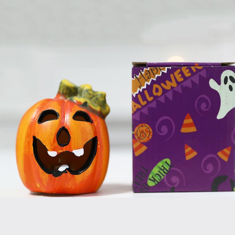 imene Halloween Pumpkin Decorations Figurines Indoorceramic Pumpkin Decorations for Home Display, Party Decor Items (Pumpkin B) - Image 3