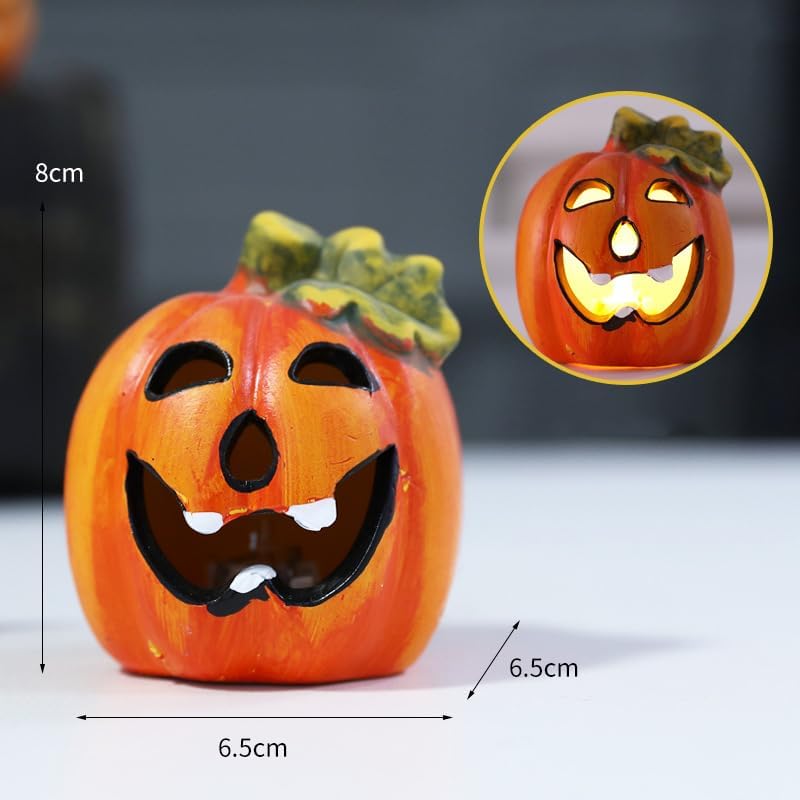 imene Halloween Pumpkin Decorations Figurines Indoorceramic Pumpkin Decorations for Home Display, Party Decor Items (Pumpkin B) - Image 4