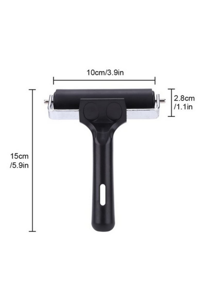 2Pack Soft Rubber Brayer Rubber Brayer Roller Paint Brush Ink Applicator Sturdy and Durable with Good Elasticity Easy to Use Art Craft Oil Painting Tool (6cm+10cm)  - Image 5