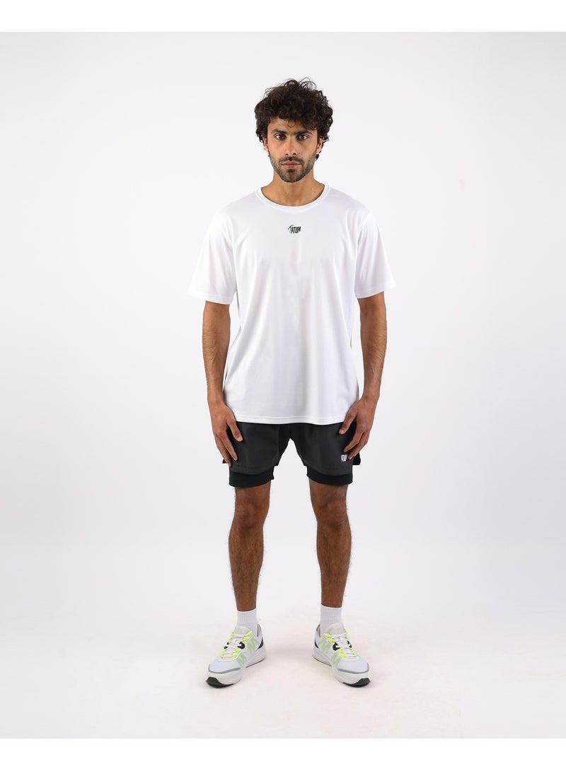 أتوم Prime Fit Men's White T-Shirt - Image 3