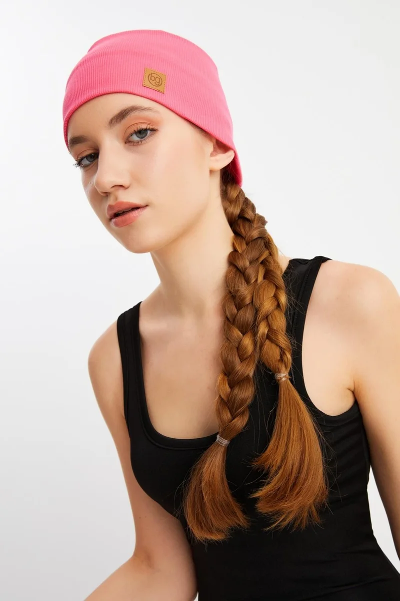 Butikgiz Pink Women's Cotton Camisole, Non-Slip, Sweatproof, Ultra Light, Sports Hair Band Bandana Buff