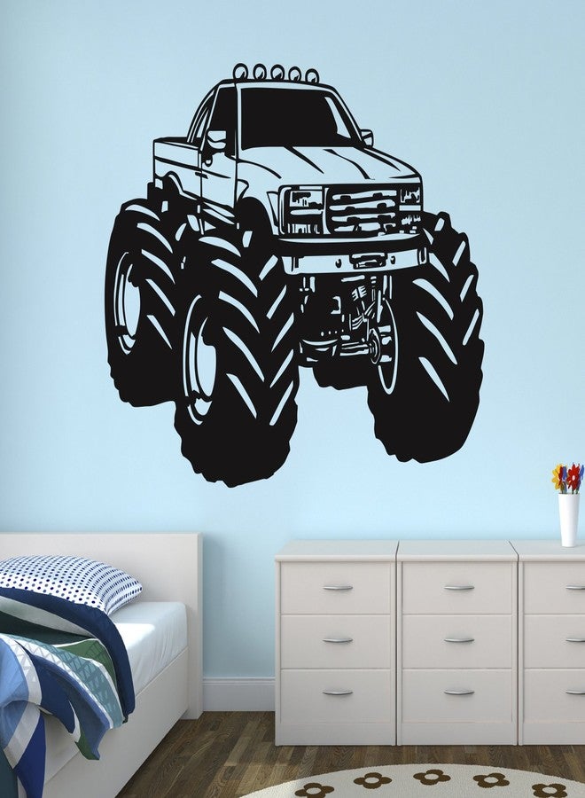 West Mountain Race Monster Truck Wall Decal Nursery Art Kids Bedroom Decor Vinyl Playroom Sticker Mural West Mountain WM07 (36''W x 30''H) - Image 1