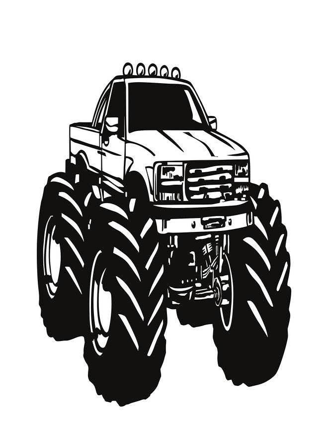 West Mountain Race Monster Truck Wall Decal Nursery Art Kids Bedroom Decor Vinyl Playroom Sticker Mural West Mountain WM07 (36''W x 30''H) - Image 2