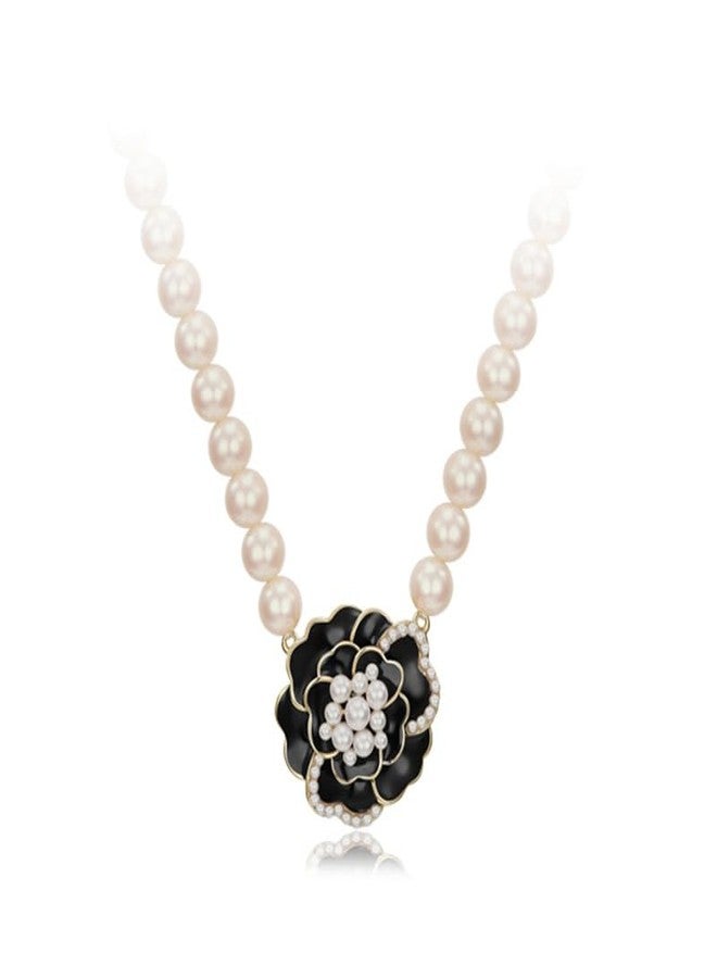 MEENAZ Aesthetic Flower Meenakari Pearl Moti Necklace Chain for Women & Girls | Stylish Diamond Stone Pendant Choker | Gold Plated Fashion Jewellery | Elegant Aesthetic Accessories Gift for Woman 35 - Image 1