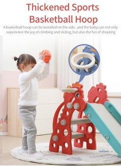MaBaby 2 In 1 Multifunctional Sports Entertainment Children's Slide With Basketball Stand Combinable And Foldable Suitable For Indoor And Outdoor  - Image 4