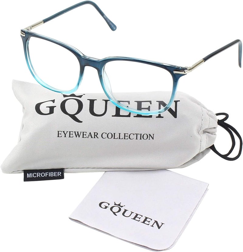 GQUEEN Fashion Fake Glasses Non Prescription Glasses Clear Lens Glasses Nerd Plain Frames Women Men, 201579 - Image 5