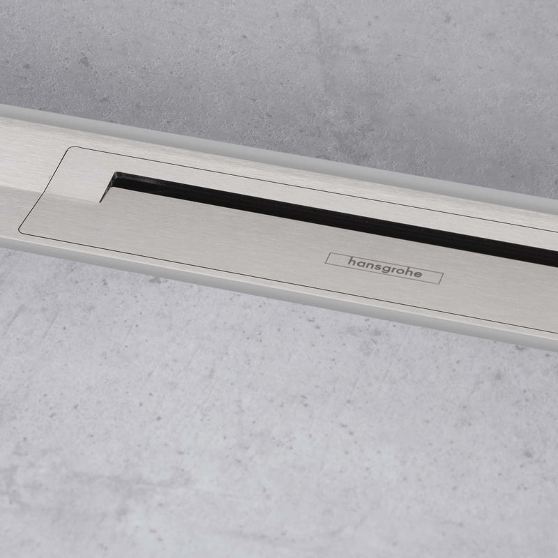 Hansgrohe 56051800 RainDrain Flex Drain 800 Can be Shortened for Wall Mounting Brushed Stainless Steel Complete set shower channel, Large(Size Label:X-Large) - Image 3