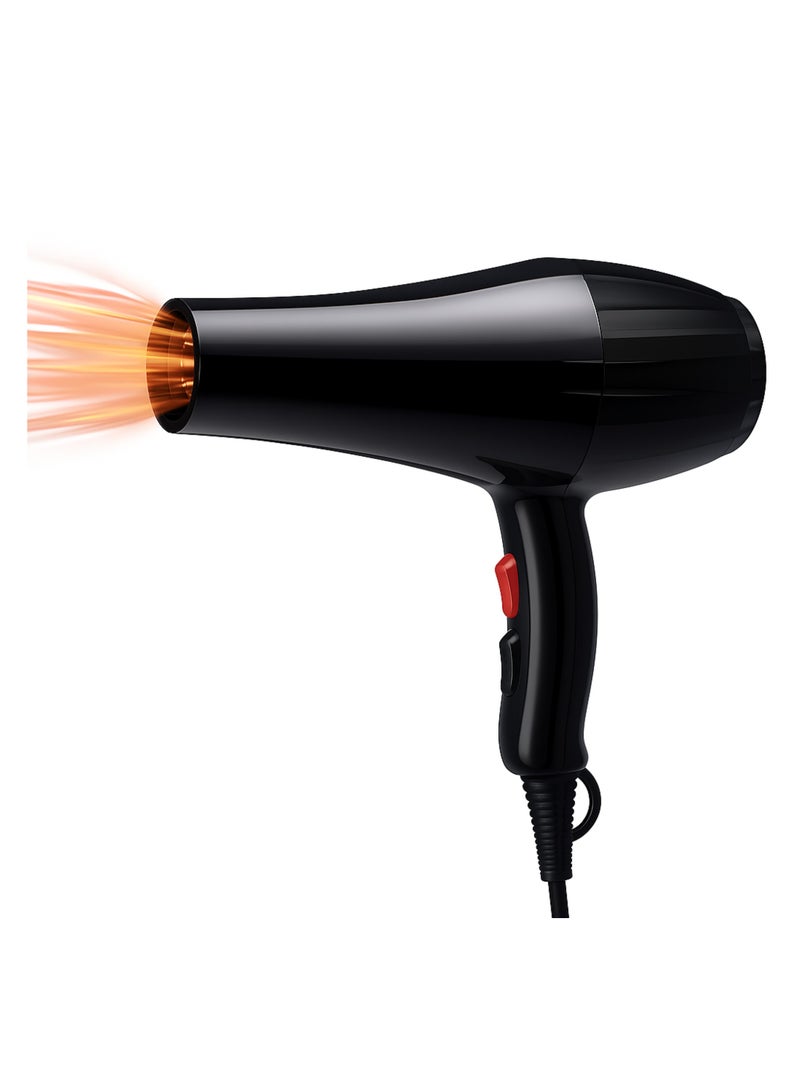 Generic 1200 W Dryer Lightweight And Powerful Dryer With Quick Drying Time 2 Speed Control, Easy To Handle And Efficient Black 