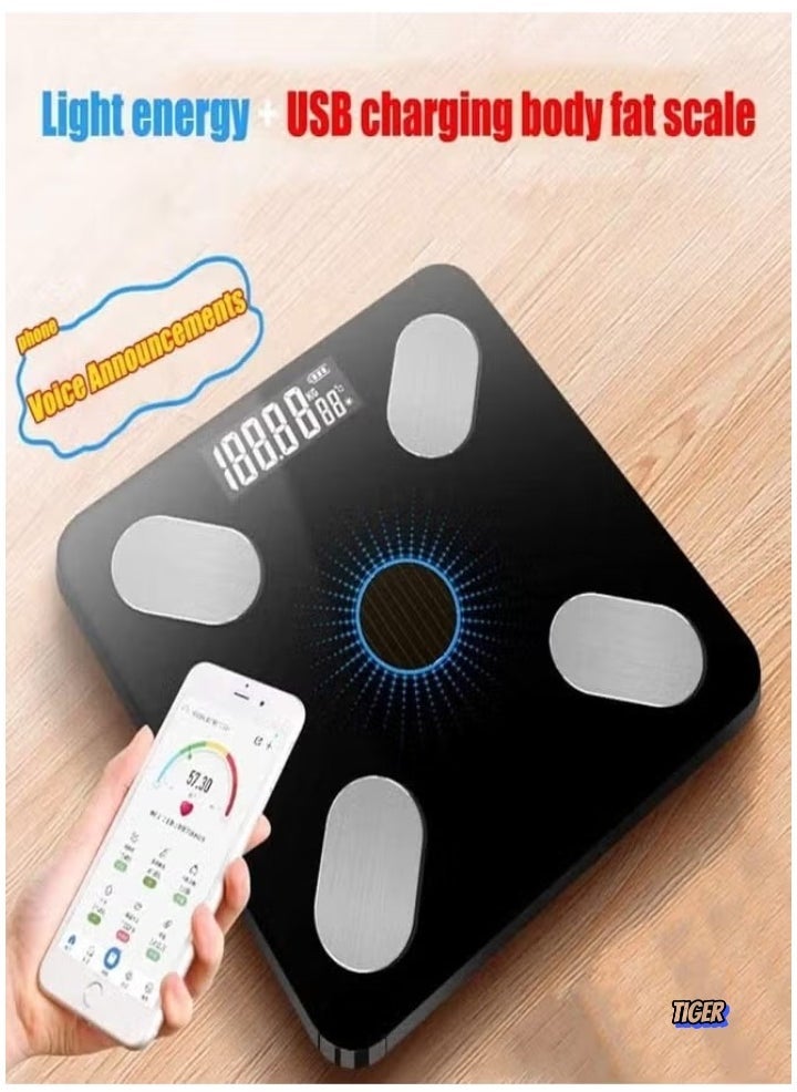 TIGER Bluetooth Electronic Weighing Scale – Body Composition Monitor with Smartphone App, Accurate Measurement of Weight, BMI, Muscle Mass & More, Ideal Health Tracker & Gift for Family - Image 2