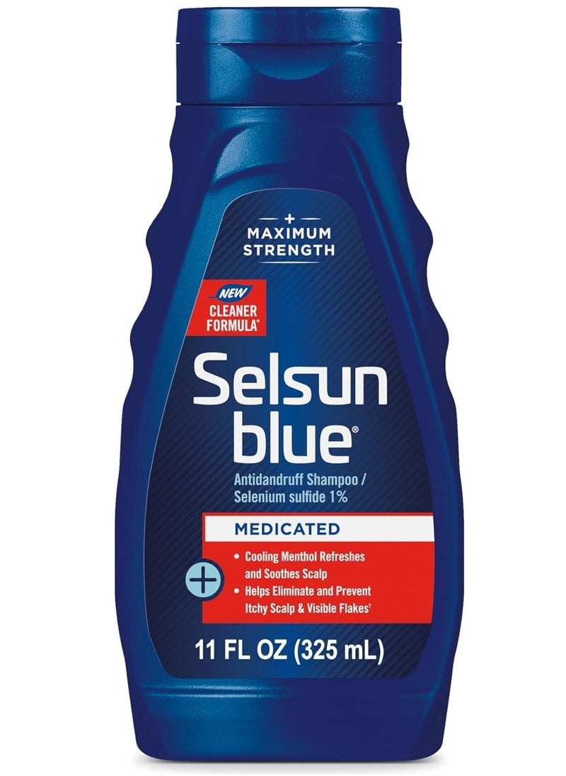 Selsun blue Selsun Blue Medicated Maximum Strength Dandruff Shampoo, 11 Fl Oz, Pack of 1  - Image 1
