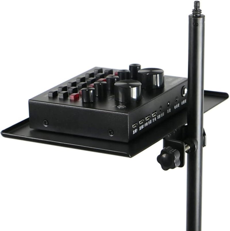 Black Microphone Holder Stand Clamp On Sound Tray For Live Broadcast - Image 1