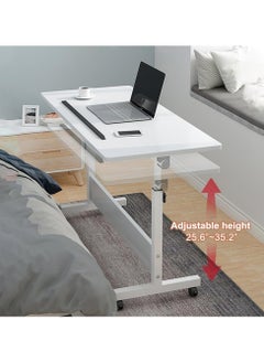 DubaiGallery Rolling Desk Adjustable Height,Rolling Computer Cart,Portable Laptop Desk,Small Adjustable Home Office Desk,Rolling Laptop Desk,Small Portable Desk  - Image 2