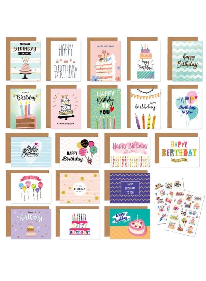 Generic Happy Birthday Greeting Card Set Children's DIY Combination Set With Envelope Handwritten Blessing Birthday Card  - Image 1