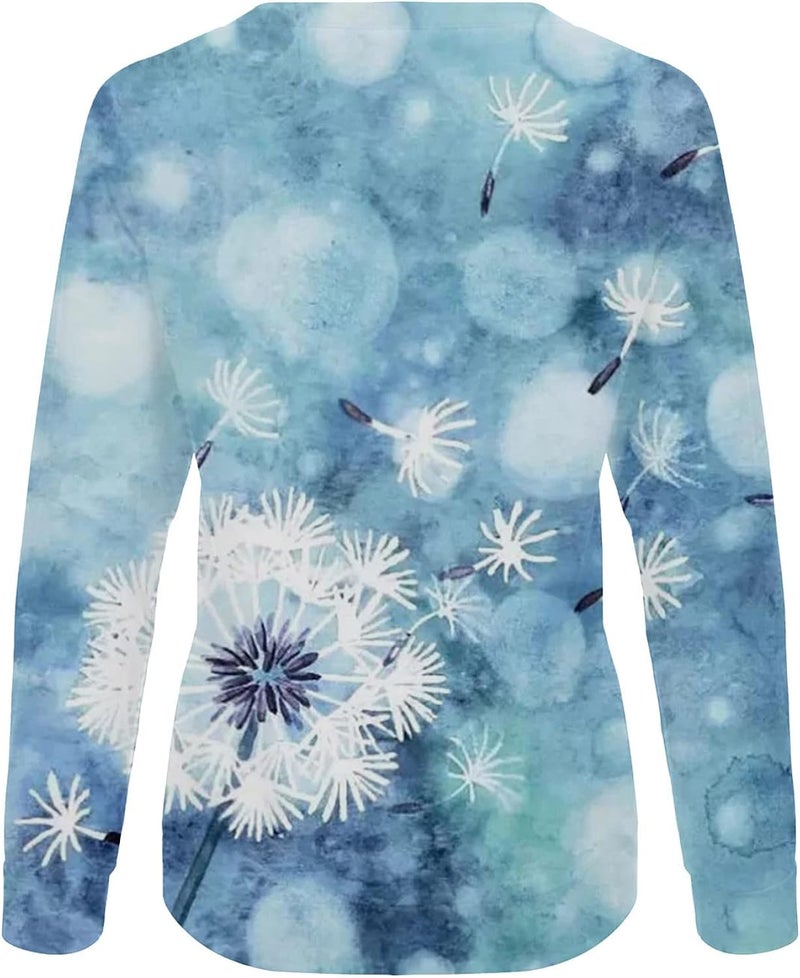 cheekyglo Women's Long Sleeve Round Neck Sweatshirt Casual Graphic Print Pullover Comfy Loose Fit Fall Shirts Blouse - Image 3