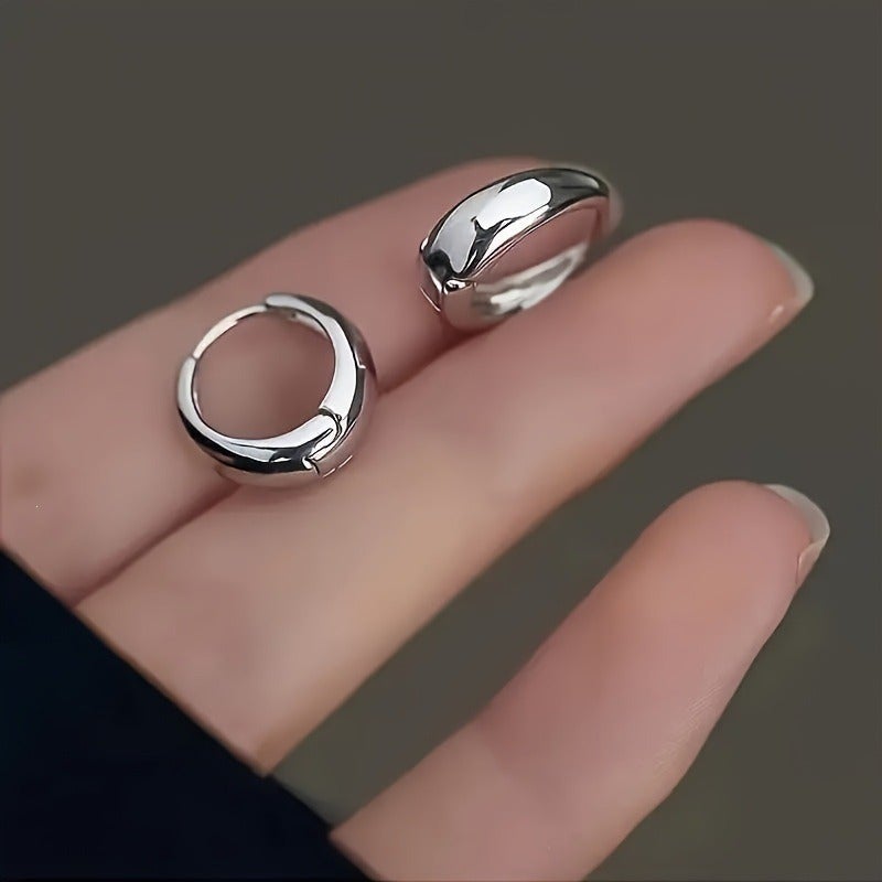 Eco-Friendly Water Drop Earrings, Glossy Finish, Minimalist Chic, Cold-Style Luxury