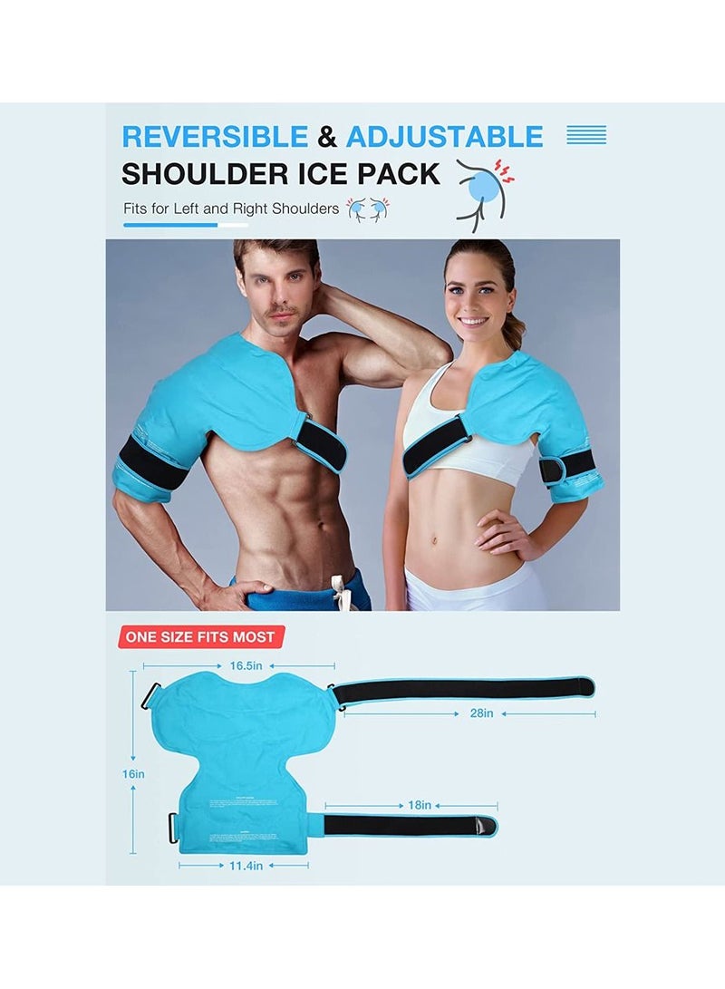 كيس ثلج للكفة المدورة للكتف لتخفيف آلام الكتف إصابات الكتف الرياضية الكتف الأيسر أو الأيمن - Image 5