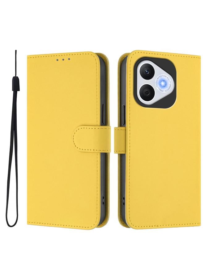 Zaboon Case For Honor 400 Lite Skin Feel Solid Color Leather Phone Case with Lanyard - Image 2