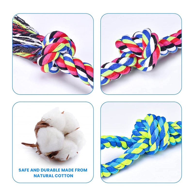 Feeko Heavy Duty Dog Rope Toys for Large Breed Aggressive Chewers, 2 Pack Indestructible Teeth Cleaning Tug of War Toy - Image 3
