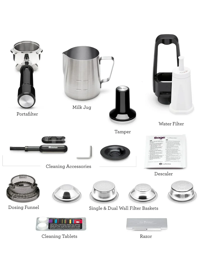 Sage The Barista Pro, Bean to Cup Coffee Machine with Grinder and Milk Frother, Brushed Stainless Steel - UAE Version, 2 Year Warranty