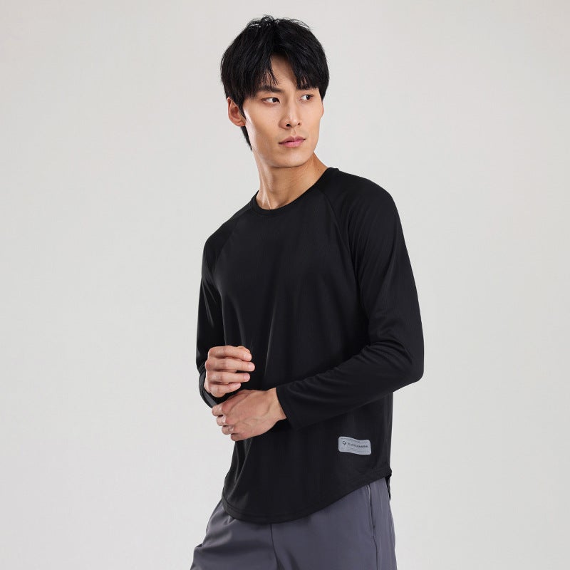 Generic 2024 Mens Quick-Dry T-Shirt Running Long Sleeve Black - Image 5