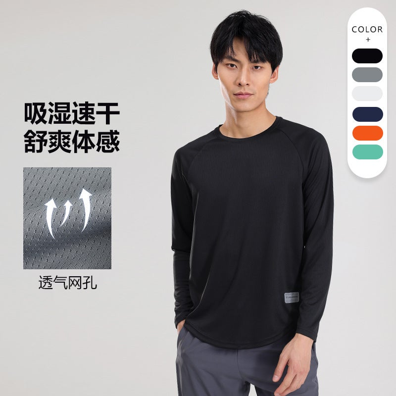 Generic 2024 Mens Quick-Dry T-Shirt Running Long Sleeve Black - Image 3