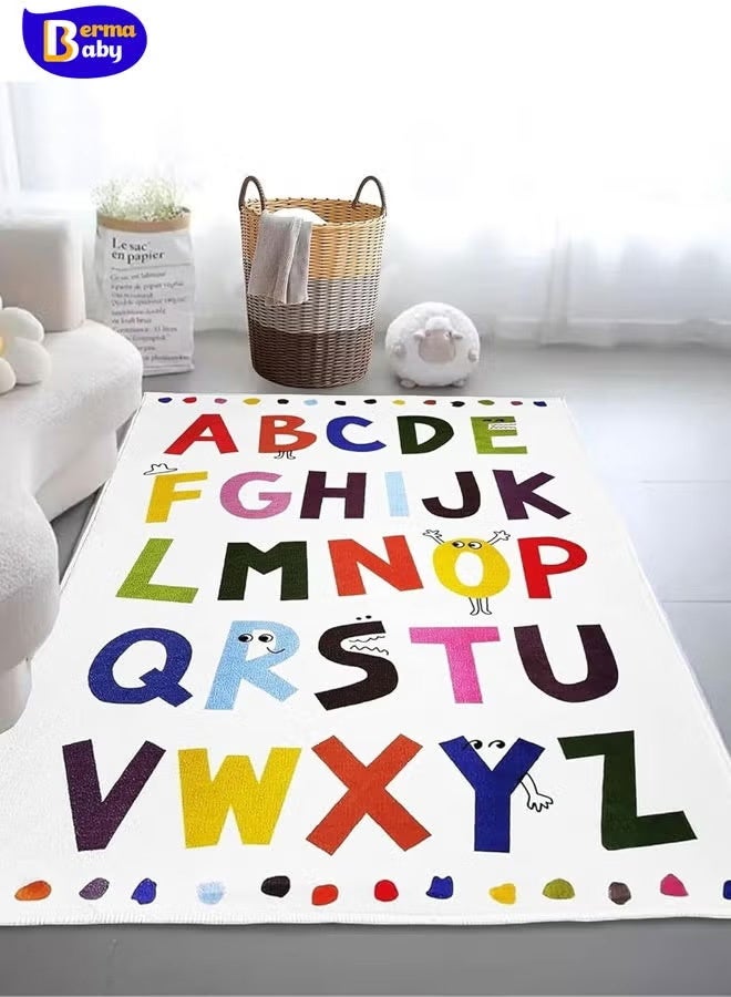 Berma Baby Kids Rug Car Rugs Play Mat Carpet for Kids Toy Cars for Playroom Classroom Kids Room, Educational Area Rugs with Non-Slip Road Traffic Floor Rug Mats, Ideal Gift for Nursery Children Boy Girl 80*120CM - Image 1