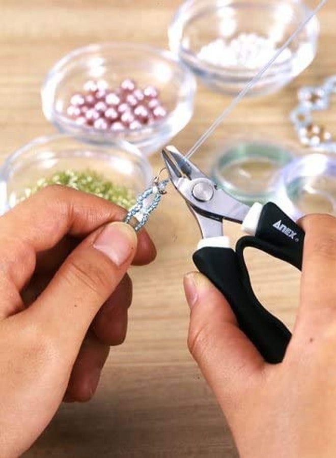 ANEX Side Cutting Pliers for Jewelry Making, Professional Jewlery Side Cutter, Heavy Duty Micro Wire Cutting Tool, Black, Made in Japan - Image 4