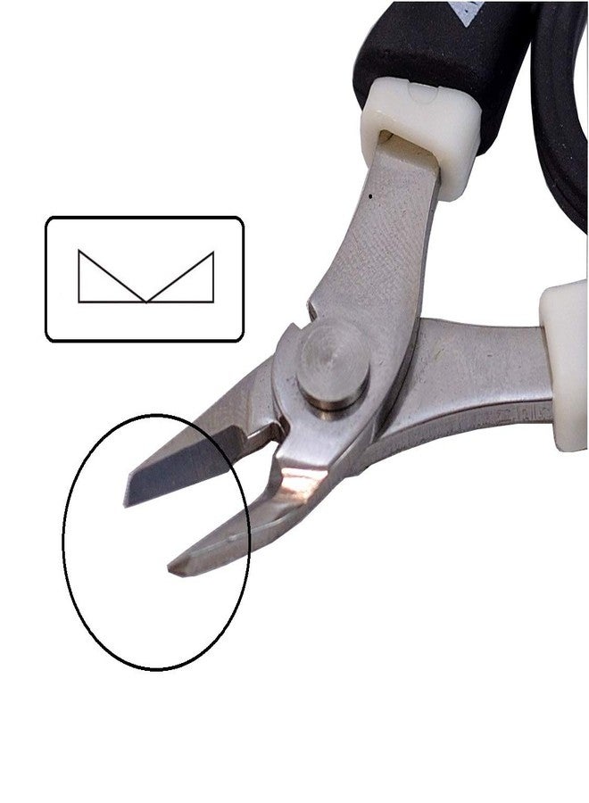ANEX Side Cutting Pliers for Jewelry Making, Professional Jewlery Side Cutter, Heavy Duty Micro Wire Cutting Tool, Black, Made in Japan - Image 2