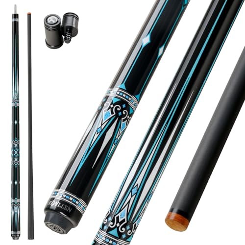 KONLLEN Carbon Fiber Pool Cue Stick 58inch Professional Pool Sticks for Adults Full Carbon Technology Low Deflection Pool Cue Billiard Cues with 125mm Tip Easy to Control Pro Taper UltraSmooth - Image 1